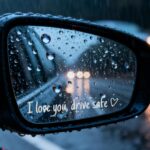 10PCS I Love You Drive Safe Mirror Sticker, I Love You Drive Safe Sticker for Car Windows & Rearview, Funny & Cute Decals to Show Your Loves, Waterproof and Reusable