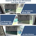 NAZZO Polarized Sun Visor Extender for Car, Car Visor Extender Attachment Sun Blocker, Anti-Glare Removable PC Lens to Expand Sunshade for Safe Driving, Grey - Image 5