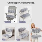 CabSupport Lumbar Support for Office Chair M5 Plus – Ergonomic Support Seat for Posture Correction and Lower Back Pain Relief – Extra Wide & Sturdy, Washable Pads for Office, Home, Car & Floor Sitting - Image 8