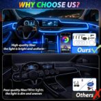 5 in 1 Car Led Strip Lights with App Control, RGB Colors Interior Car Lights, Ambient Led Lighting Kit, 4 Light Flashing Modes, USB Neon Accessories for Doors, Center Console - Image 6