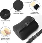 Car Headrest Pillow, Soft Memory Foam Car Neck Pillow with Adjustable Strap, Removable Breathable Cover for Long Drives & Office (Black, Pack of 2) - Image 7