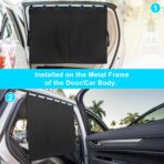 Car Window Shades, Double Layers Magnetic Car Sun Shade for Baby, Blackout/See Through Back Side Window Covers, Auto Window Curtains for UV Protection - Image 4