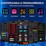 Eachbid Programmable Scrolling LED Sign, 23.4"x4.7", USB Flexible Digital Sign, APP Control, Custom DIY Editor Text, Patterns, Animations, for Car, Store, School, Hotel - Image 4