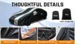 Car Covers for Automobiles All Weather Waterproof with Silver Stripe Design, Universal Fit Kia Stinger K5/Optima, Chevy Malibu, Cadillac CT4, BMW 3 Series(19-25), Benz C-Class(22-25) - Image 4