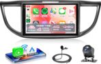 4Core 4G+128G Android 15 Car Radio for Honda CRV 2012-2016, Rimoody Car Stereo Wireless Carplay Andorid auto Mirror Link 9'' INCELL Touchscreen GPS WiFi Bluetooth 5.0 FM/RDS EQ-32 SWC Backup Camera