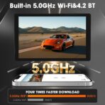 8'' Wireless Carplay Screen for Car, Portable Apple Car Play & Android Auto Car Stereo HD Touchscreen, Vertical/Horizontal Mode, Magnetic Mount, 5.0G WiFi, Voice Control & GPS Navigation - Image 8