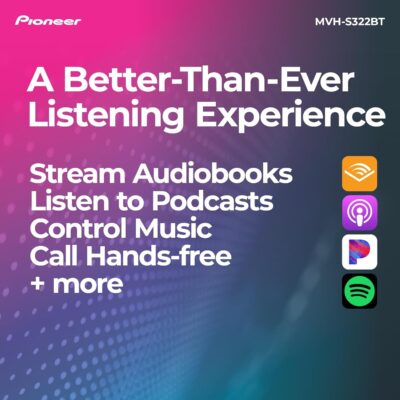 Pioneer MVH-S322BT Bluetooth Car Stereo with USB/AUX Inputs, Smartphone Connectivity, Pioneer Smart Snyc, and Hands-Free Calling for Enhanced in-Car Audio Experience - Image 5