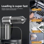 Handheld Vacuum Cleaner, 28000Pa 4 in 1 Handheld Vacuum Cordless, Brushless Motor, One-Touch Dust Removal, 3 Speeds Car Vacuum Cleaner Portable Cordless, Ideal for Office, Home, Kitchen, Car, Pet Hair - Image 4