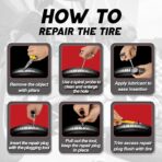 DIYSELF Tire Patch Kit, 45 Pack Flat Tire Repair Kit with Plugs, Tire Plug Kit for Car, Motorcycle, Truck, Trailer, RV, SUV - Image 5