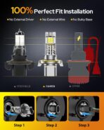FAHREN H13/9008 Light Bulbs, 6500K Cool White, 50000LM High Brightness, 32 CSP Chips, 1:1 Halogen Size, IP68 Waterproof Fog Light, Long Lifespan, Plug and Play,Pack of 2 - Image 8