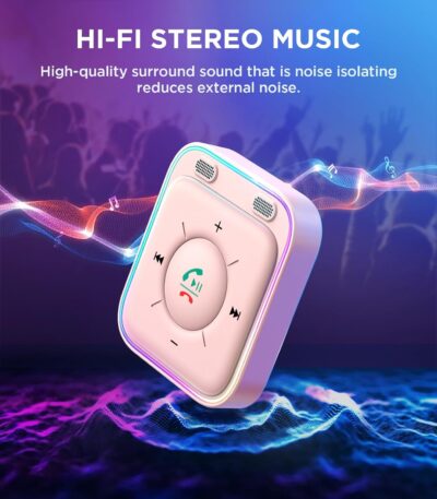 JOYROOM Bluetooth 5.4 Receiver for Car, AUX Bluetooth Car Adapter, 3.5mm Wireless Audio Receiver for Home Stereo/Wired Headphones, Hands-Free Call, Noise Cancelling, Pink - Image 4