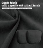 2Pcs Car Neck Pillow, Super Soft Du-Pont Bio cotton Neck Pillow for Driving, Suede Fabric Car Headrest Pillow, Make Your Driving More Comfortable, Suitable for Driving, Traveling (Interstellar Black) - Image 4