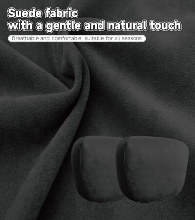 2Pcs Car Neck Pillow, Super Soft Du-Pont Bio cotton Neck Pillow for Driving, Suede Fabric Car Headrest Pillow, Make Your Driving More Comfortable, Suitable for Driving, Traveling (Interstellar Black) - Image 4