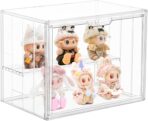 Clear Acrylic Display Case Upgrade 4 Tier Figure Display Cases with 3 Movable Dividers, Stackable Display Box Showcase with Magnetic Door for Collectibles (Large-1pack) - Image 6