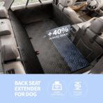 ELLINI Dog Car Seat Cover for Back Seat, Hard Bottom Back Seat Extender for Dogs, Holds 400lbs, 600D Heavy Duty Scratch-Proof Waterproof Dog Hammock for Car, SUV - Image 2