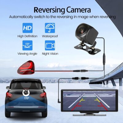 Wireless Carplay Screen for Car, 10.26" HD Car Stereo Touch Screen with Android Auto& Carpaly, 1080p Backup Camera, Car Audio Receiver with Voice Control, Mirror Link, Bluetooth, Navigation - Image 7