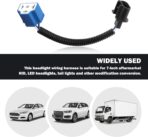 2PCS 7 Inch LED Headlight Connector Pigtail,H13 to H4 Adapter Headlight Socket,Heat Resistant Headlight Wiring Harness Compatible with Jeep Wrangler JK TJ Car Accessories - Image 5