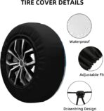 Spare Tire Cover I Go Where I'm Towed Weatherproof Universal Wheel Protectors for RV Travel Trailer Camper 14in - Image 4