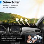 Dash Cover Mat Compatible with Chevy Equinox 2018-2024 (Without HUD) Car Interior Dashboard Cover Mat Nonslip Dashmat Sunshade Glare UV Rays Protector Accessories Custom Fit - Image 4