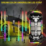 OPP ULITE Car Underglow Light Strip Dream Chasing Color, Upgraded Silicone Material, 212 Modes, 360pcs Led, APP Control Underbody Lights, 90x120x90, 6PC Pack - Image 5