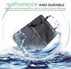 MoNing 2 PCS Kick Mat Back Seat Protector, Waterproof Car Backseat Protective Kick Mat with 2 Mesh Pockets, Large Vehicle Seat Back Kick Mat Organizer for Kids - Image 5