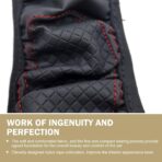 Car Steering Wheel Cover, Microfiber Leather Steering Wheel Cover，Anti-Slip Breathable Steering Wheel Protector，15 inch Universal for SUV, Truck, Van (Black&Red) - Image 4