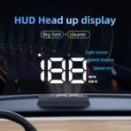 ARTILAURA Digital Speedometer Car HUD Head Up Display MPH KM/H, Overspeed Alarm, Automatic Photosensitive, 3 Level Speed Alarm Plug-and-Play for All Vehicle (White) - Image 2