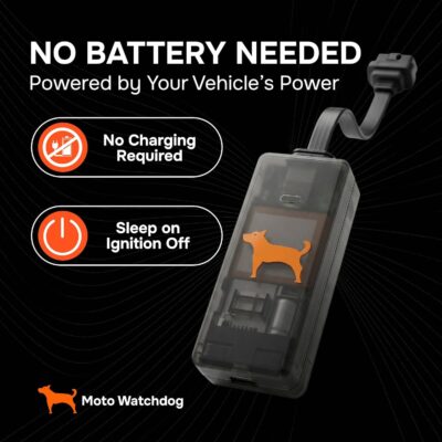 Wired GPS Tracker for Vehicles, No Subscription with Real-Time Location, Easy Install, Speeding Monitoring, Route History, Geofence, for Fleets & Families, USA, Moto Watchdog - Image 4
