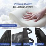 ZIKEE Adjustable Airbag Lumbar Support Pillow Provides Comfortable Support Back Pain Relief and Improves Posture, Ergonomic Memory Foam Back Support Pillow for Office Chair, Car, Home - Image 8