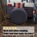 Spare Tire Cover, Black Wheel Cover Waterproof PVC Leather Dust-Proof Universal Fit for Jeep, Trailer, RV, SUV, Camper and Vehicle (15 Inch) - Image 7