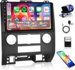 Rimoody Android 15 Car Radio Wireless Carplay for Ford Escape 2007-2012/Mazda Tribute 2007-2012, 4Core 4G+64G Car Stereo Android auto GPS 5G-WiFi EQ Bluetooth 9 Inch Touch Screen Backup Camera