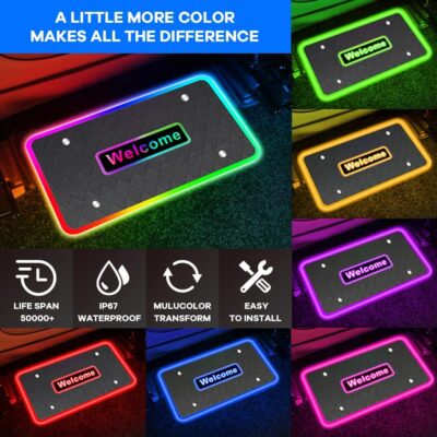 Car LED Lights for Floor Mats, Interior Car LED Strip Lights with App Control, Luminous Ambient Neon Lighting Kits, Universal Automotive Floor Mats (Rhombic - USB, 4) - Image 3
