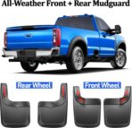 Mud Flaps Splash Guards for Ford F-250 F-350/2017-2024 Front Rear Mudflaps Mud Guard for Trucks 4PCS Set Black OEM Fender Flares No Need to Drill Holes,Easy Install - Image 5