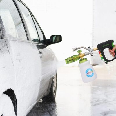 DUSICHIN Pressure Washer Gun Foam Cannon Dual Connector Shift Valve, Car Wash Foam Cannon Kit 1/4 Inch Quick Connector 5 Pressure Washer Nozzle Tips Build-in Design Work with A Pressure Washer DUS2703 - Image 9