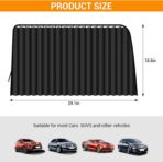 ZATOOTO Car Side Window Sun Shades - Privacy Magnetic Black 2 Pcs Covers Blinds Curtains - Auto Accessories Sunshades Keeps Cooler Screen for Baby Sleeping - Image 5