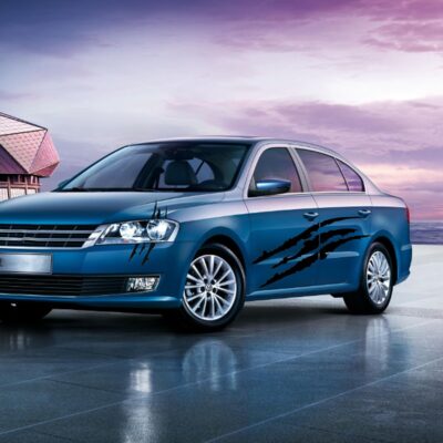 1 Full Set Monster Claw Sticker for Car Hood Decal 1 Set, Car Decals Claw Mark Stickers to Cover Hood Headlights Scratches, Modified Cars/Vans/SUVs/Trucks, Motorbike, Truck Decal Decoration(Black) - Image 5