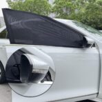 2Pack Front Car Window Screen Mesh Cover up to 40", Sunshade Anti-UV Rays, Privacy Shade Car Camping Net for Ventilation - Image 3