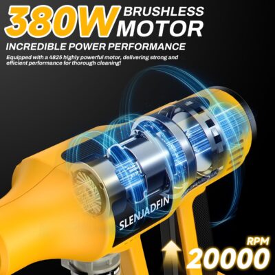 Cordless Portable car Washer for Dewalt 20V Battery Portable Handheld Car Washer with 6-in-1 Nozzle Foam Cannon for Car Floor Fence Wall Cleaning (Battery Not Included) - Image 2