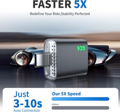 Wireless CarPlay Adapter for Apple iPhone 2026 Upgrade, Converts Factory Wired to Wireless, No Delay, Stable Connection, Mini Apple Carplay Wireless Adapter for iOS 10+ and Car from 2018+,USB/Type C - Image 3