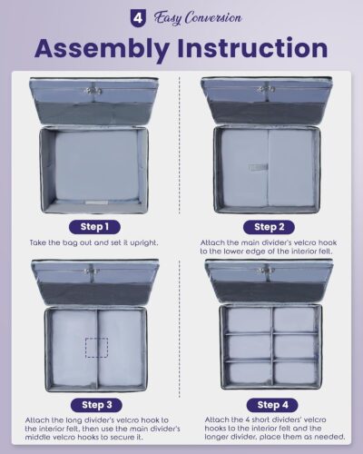 Golf Trunk Organizer for Golf Shoes Clothes Gloves Hats Large Collapsible Golf Storage Box with 4 Dividers Water-Resistant Golf Shoe Bag for 2 Pair of Shoes Golfing Accessories for Men Women Golfers - Image 5