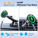 Coolpow for MagSafe Car Mount Charger【Ultra Magnet】Magnetic Phone Holders for Your Car Charger【Windshield+Vent+Dash】Magnetic Wireless Car Phone Holder Mount Charger Car Accessories for iPhone 17 16 15 - Image 2