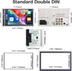 Double Din Car Stereo with 7" HD Touchscreen, Wireless Apple Carplay & Android Auto, Bluetooth, 240W, SWC, Subwoofer Output, Mirror Link, FM/AM Car Radio Receiver, Backup Camera - Image 7