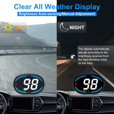 SinoTrack HUD GPS Speedometer Universal Car Heads-up Display 2.7inch MPH Speed Meter with Compass Over Speed Alarm for All Vehicle USB Connect Plug and Play - Image 5