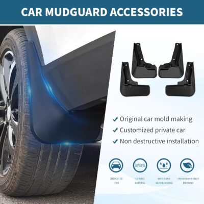 Upgraded Mud Flaps for 2012-2018 Ford Focus Hatchback MudFlaps Accessories, Front and Rear Splash Guards No Drilling Mud Guards Accessories (Set of 4) - Image 3