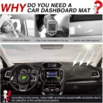 Autorder Dashboard Cover Mat for Subaru Forester 2019-2024 Accessories Dash Cover Flannel Dash Mat Sunshade Glare UV Rays Protector - Image 2