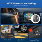 D7 2-in-1 Wireless CarPlay & Android Auto Mini Adapter, Alloy Shell, Compatible with 2016+ Factory-installed Wired CarPlay/Android Auto Vehicle, Plug & Play Car Play Dongle for iPhone & AndroidPhone - Image 5