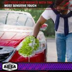 AIDEA Car Wash Mitt Microfiber, 2PK Scratch Free Lint-Free, Premium Chenille Microfiber Mitt Car Wash Brush, Green, Regular Size 7.12''X10.14'' - Image 8