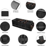 Car Trunk Organizer and Storage with Lid & Removable Leakproof Cooler Bag, Car Accessories 6 Removable Dividers for Custom Space, Collapsible Large Trunk Organizers Interior for SUV Sendan with Cover - Image 6