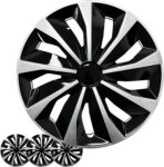 15 inch Hubcaps Set of 4 for Iron Rim, Wheel Cover Car Hub Caps Wheel Rim Cover ABS Plastic Replacement Hubcap Accessories for Car