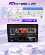 4Core 2G+64G Car Radio for Toyota Yaris VIOS 2007-2013 Android Car Stereo with Wireless Carplay Android Auto, Rimoody 9 Inch Touch Screen GPS Navigation Bluetooth FM HiFi WiFi + AHD Backup Camera - Image 3